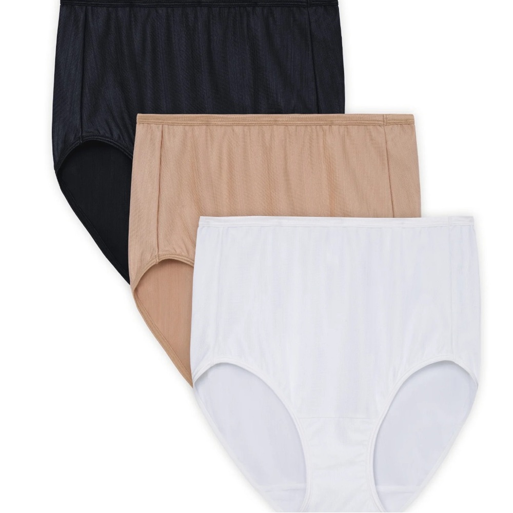 Vanity Fair Radiant Women's Comfort Stretch Brief Underwear, 3 Pack
